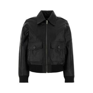A.P.C. Women Black Leather Gaelle Jacket